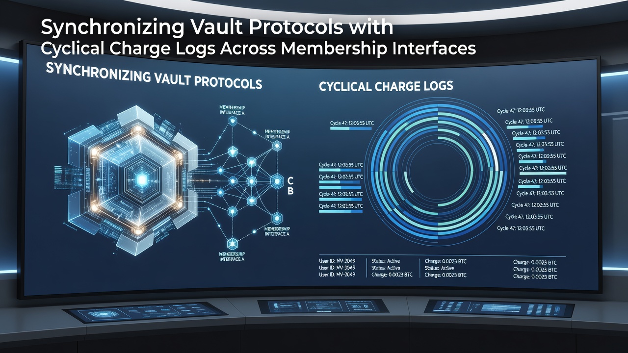 Secure vault protocols integrated with membership charge logs displayed on a digital dashboard